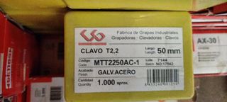 Clavo T 2,2 Galvanizado de 25mm 2000u