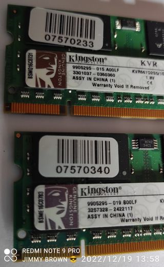 RAM KINGSTON KVR667D2S5/1G