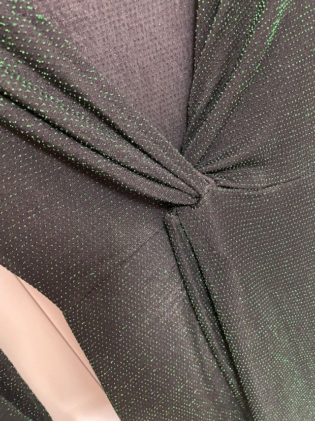 Vestido fiesta bershka brillos verdes