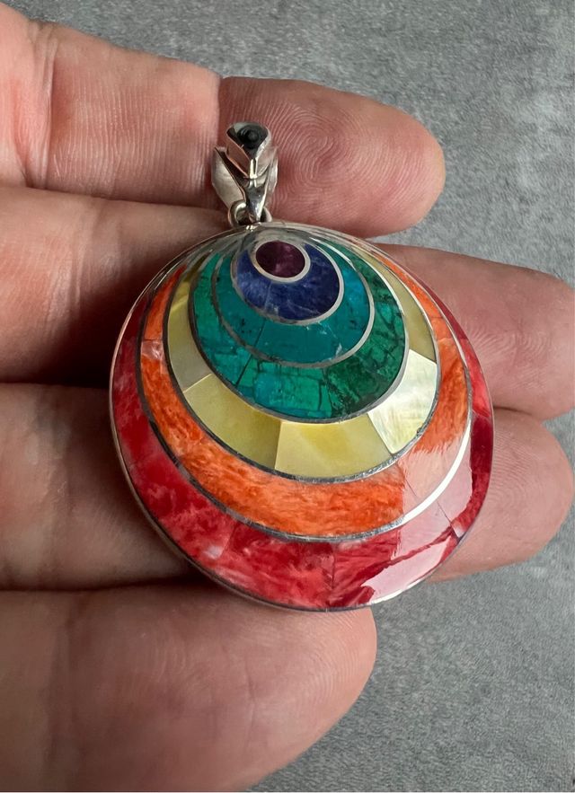 Joyería plata peruana 950 incrustada