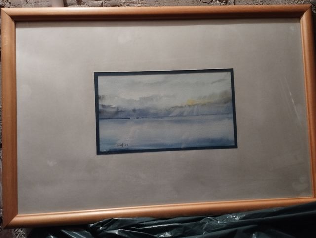 Cuadro, acuarela. Artista local.