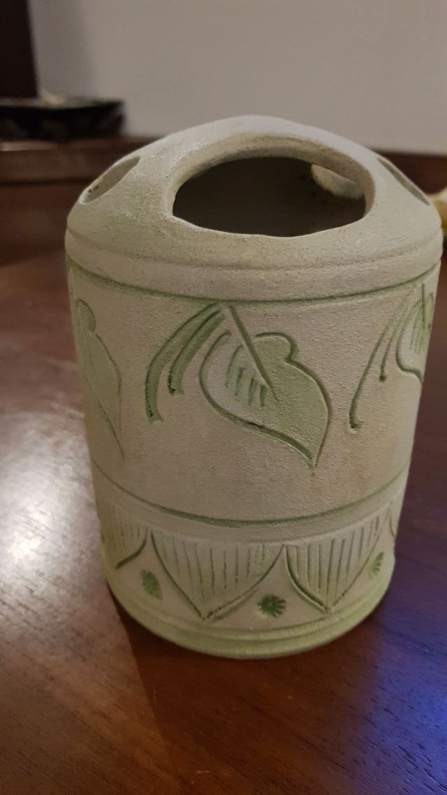 portaspazzolino e dentifricio in ceramica