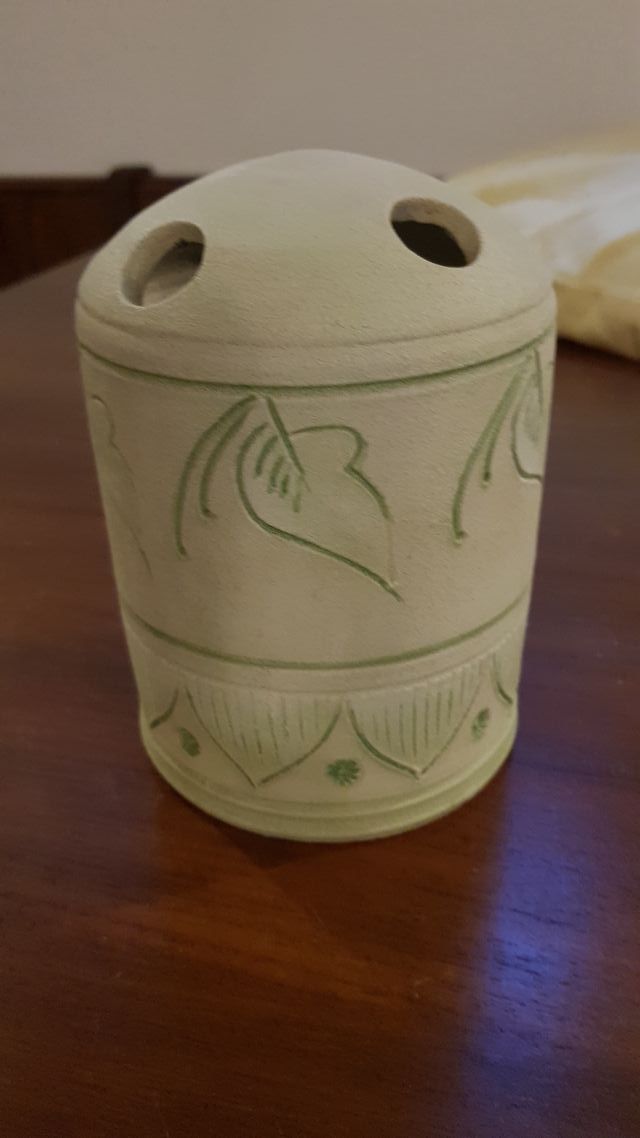 portaspazzolino e dentifricio in ceramica