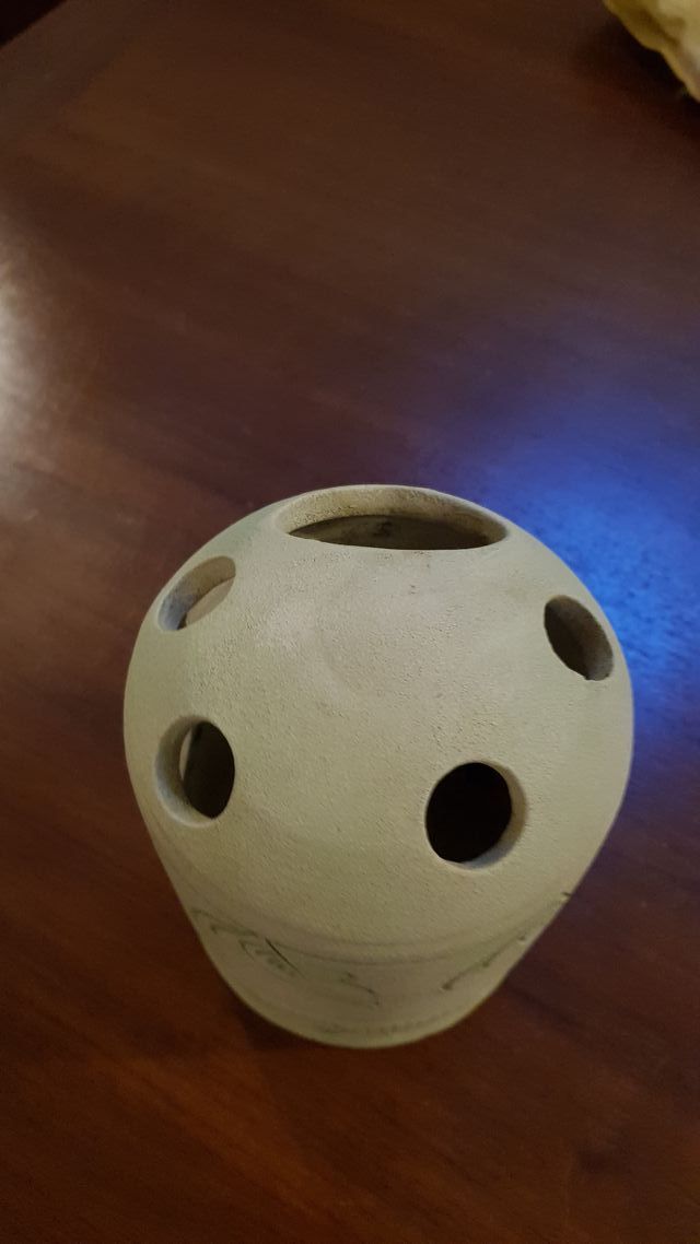 portaspazzolino e dentifricio in ceramica