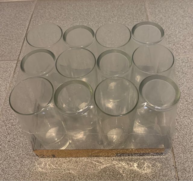 Pack de 12 vasos de tubo 33 cl. Nuevos. Luminarc