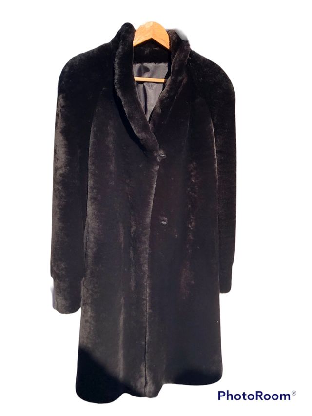 Abrigo clásico de piel de mutón