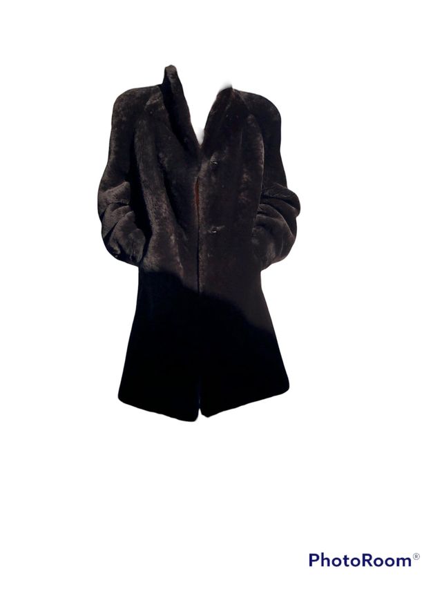 Abrigo clásico de piel de mutón