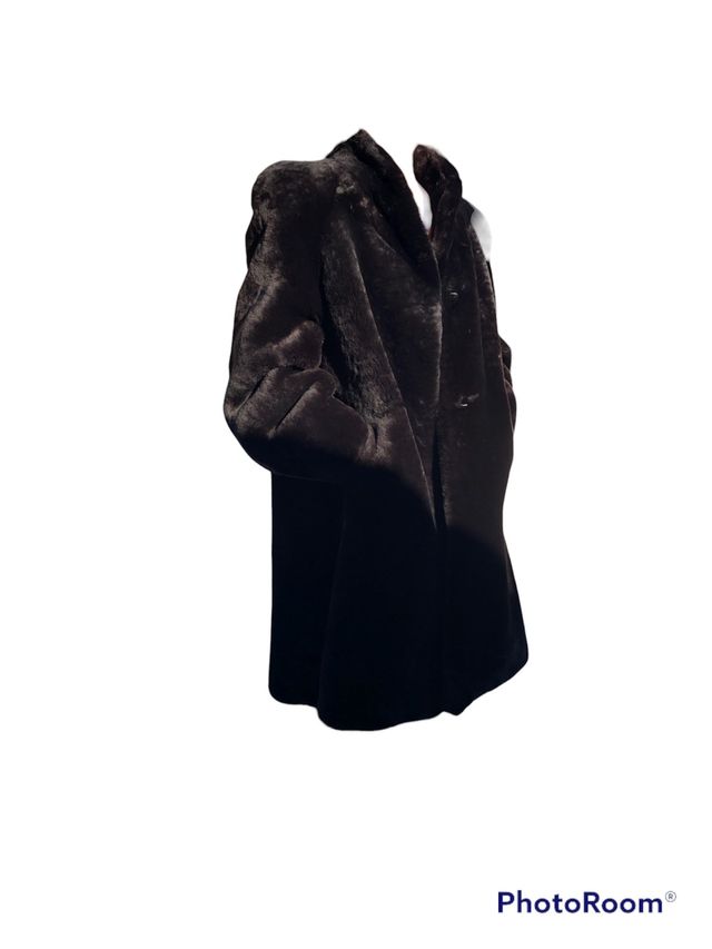 Abrigo clásico de piel de mutón