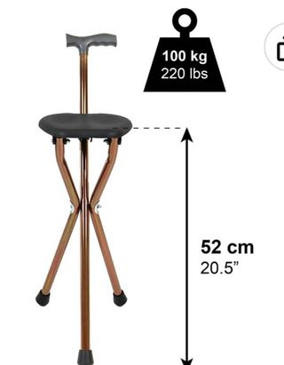 Bastón asiento para mayores 