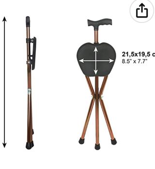Bastón asiento para mayores 