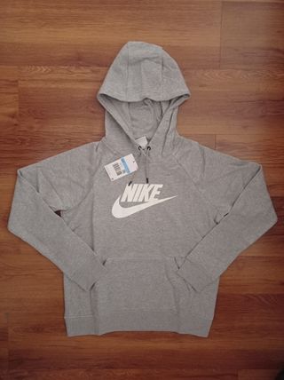 Sudadera Nike con Capucha Gris con Logo