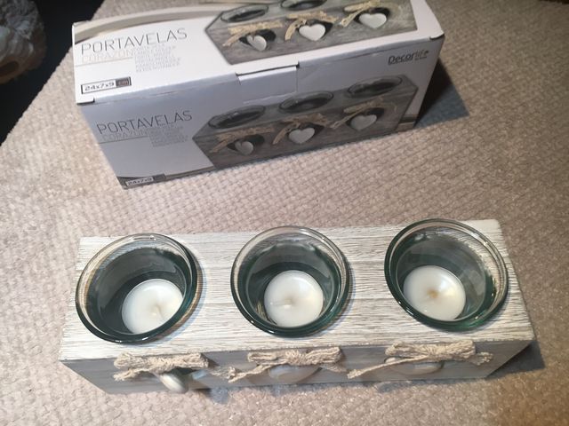 Porta velas decoración 