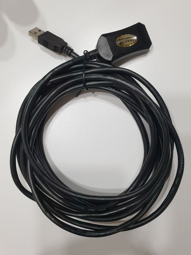 🔌 5 Metros Cable Extension Activo Usb 2.0 (ALFA)