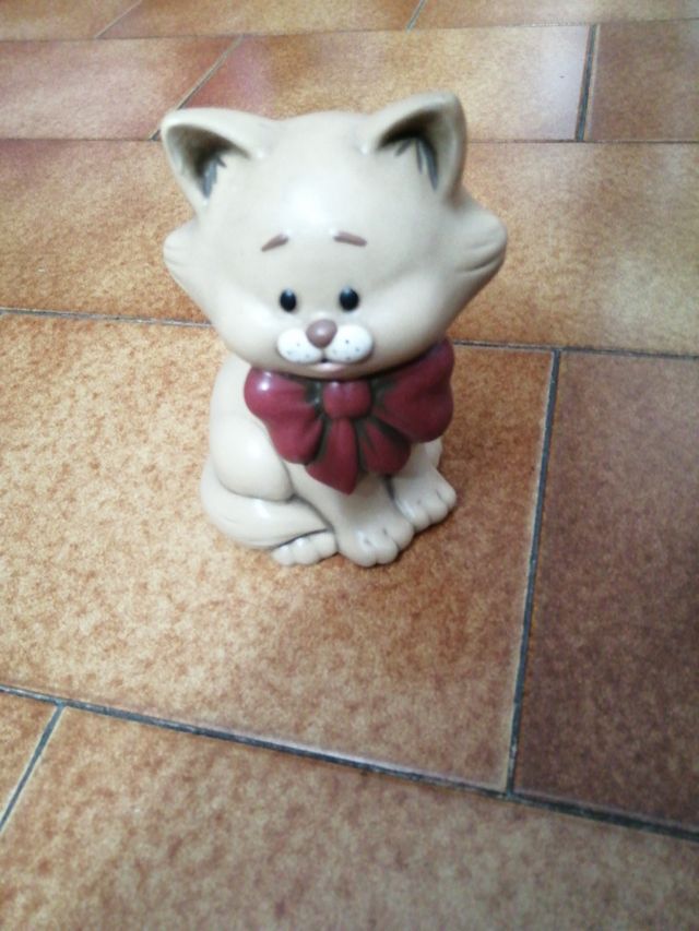 Gatto con fiocco rosso