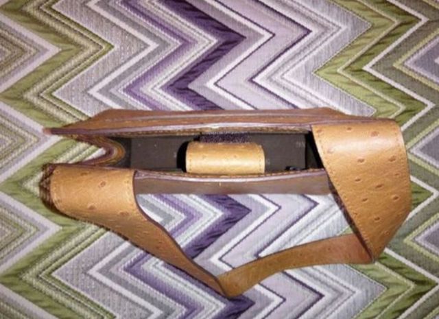 Bolso de mano piel de avestruz 