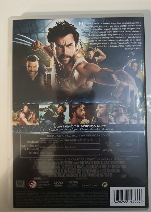 X-Men Orígenes Lobezno DVD
