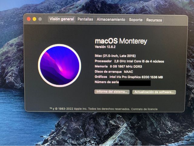 iMac 21,5 finales 2015 1Tb 