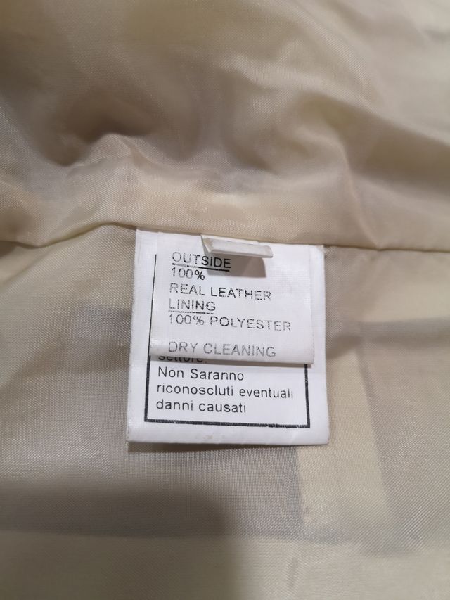 soprabito in pelle taglia 44