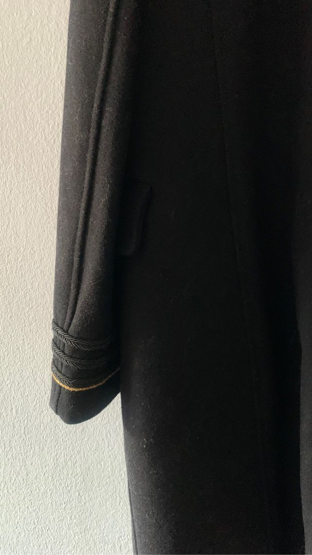 Abrigo Lana Mango negro XS suit