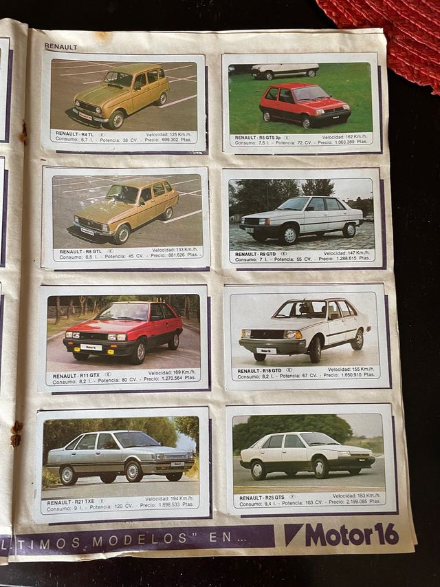 Álbum cromos motor 16