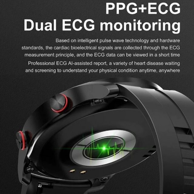 Reloj inteligente con correa de cuero