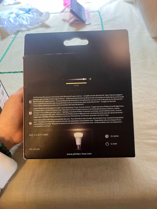 Pack 2 Bombillas Philips inteligentes