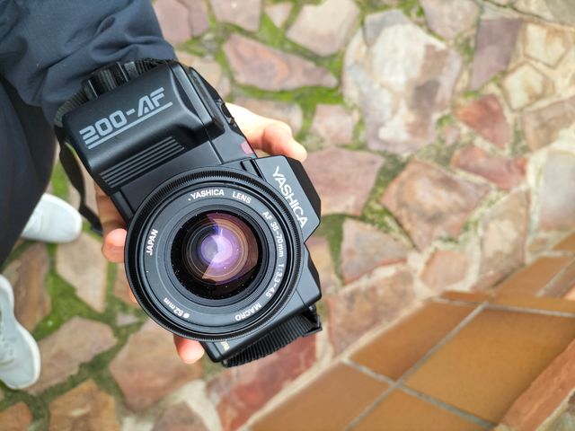 Cámara vintage manual.