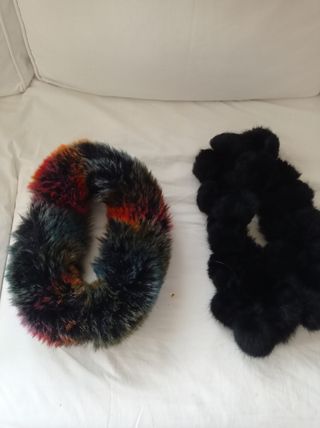 dos bufandas de pelo