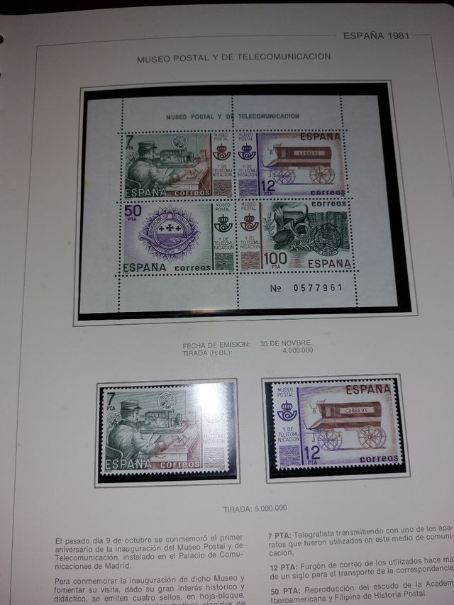 Coleccion sellos 1975-1981