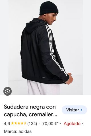 Adidas sudadera original negra,nueva con etiquetas
