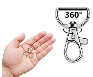 Lote 3 Mosquetón 25/40 mm 360° plateado