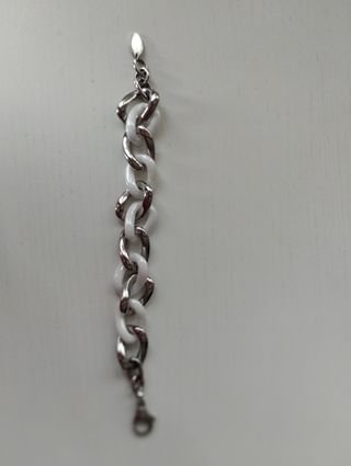 Pulsera Lotus de plata con eslabones 