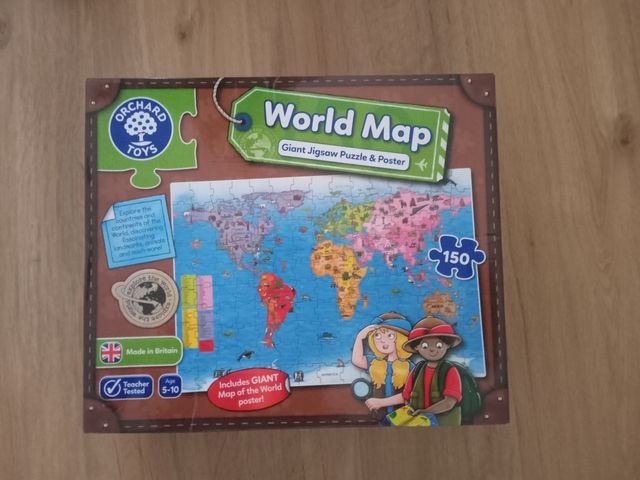 Puzzle gigante del mapa del mundo