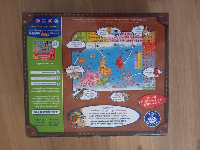 Puzzle gigante del mapa del mundo