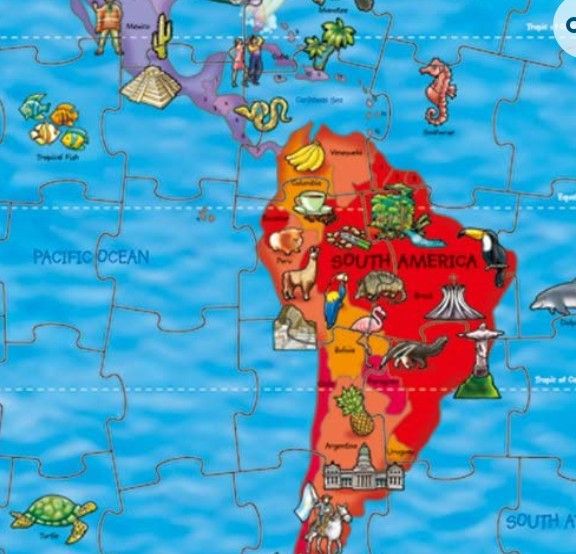 Puzzle gigante del mapa del mundo