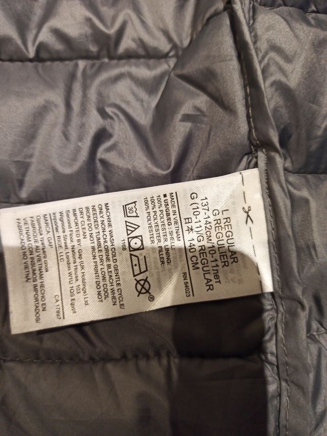 Abrigo niño GAP. 10-11 años