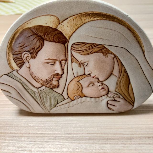 Bomboniera medio-grande Gesù Giuseppe e Maria