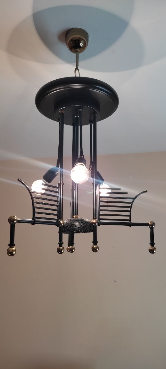 Lámpara de techo moderna de metal negro