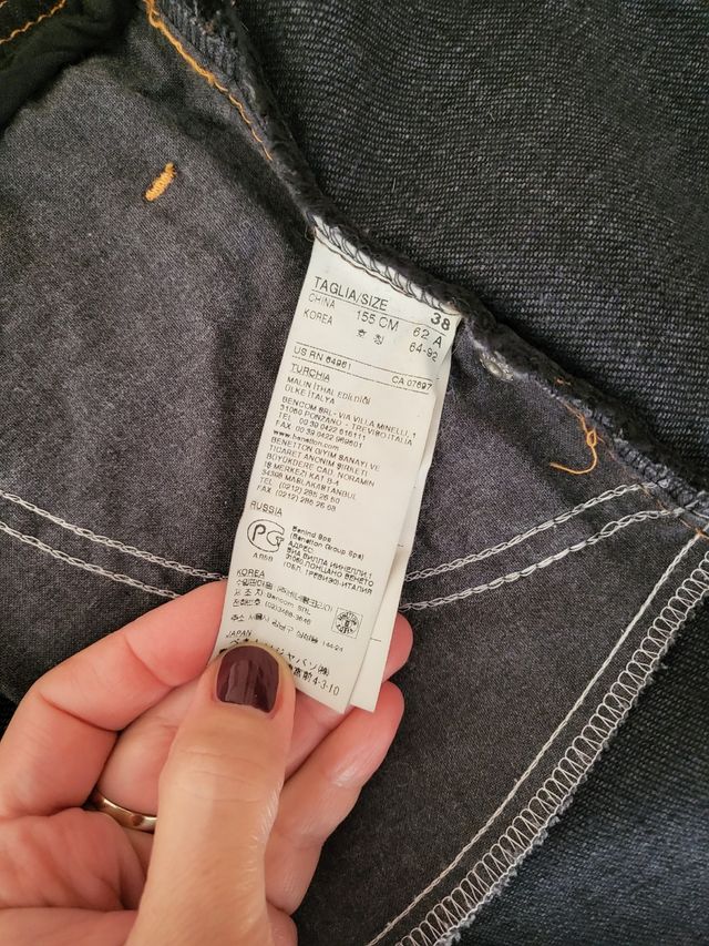 benetton minigonna jeans