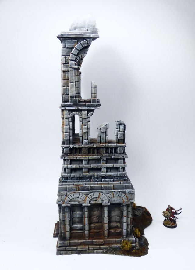 Casa En Ruinas Para Wargames 28mm/32mm - Impresa En 3D, 2 Plantas, Modular, Con Vigas Decorativas
