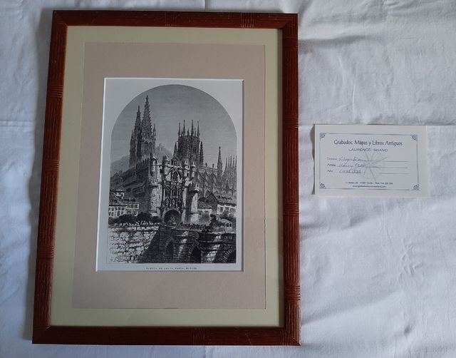 Xilografía de Burgos capital, sin marco