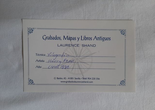 Xilografía de Burgos capital, sin marco