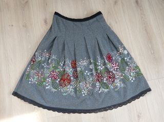Falda abalorios pedreria talla 46