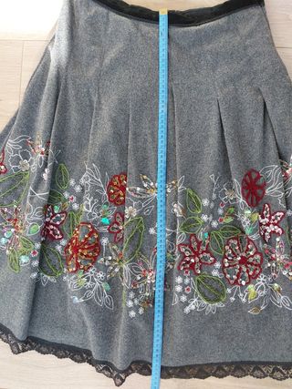 Falda abalorios pedreria talla 46