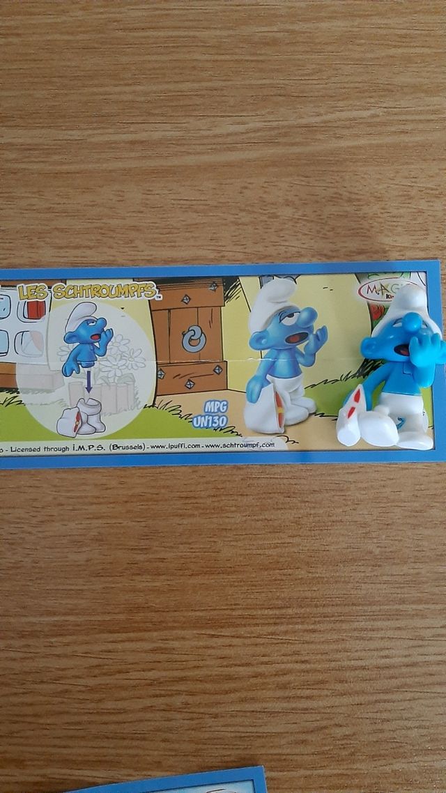 Lotto n. 5 Puffi serie sorpresine Kinder