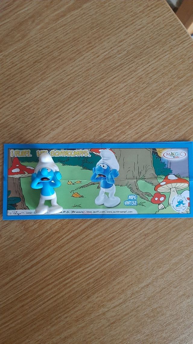 Lotto n. 5 Puffi serie sorpresine Kinder