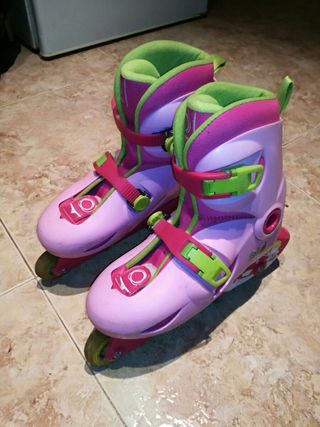 patines rosa poco uso talla 33 34 35 y 36