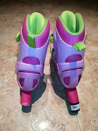 patines rosa poco uso talla 33 34 35 y 36