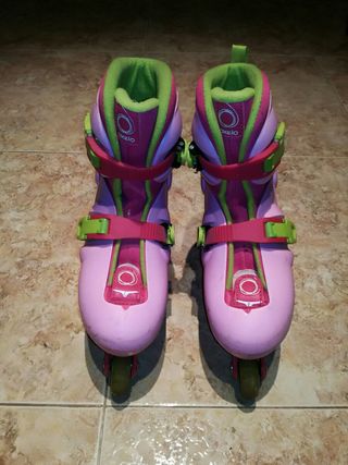 patines rosa poco uso talla 33 34 35 y 36
