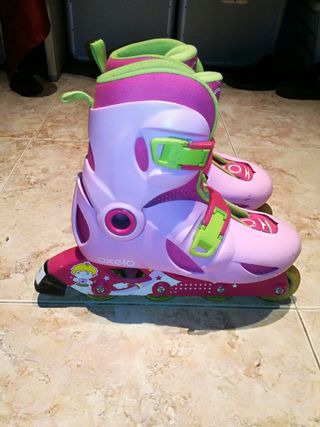 patines rosa poco uso talla 33 34 35 y 36